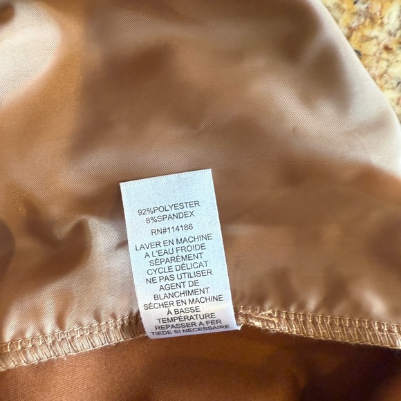 ✨ Faux Suede Open Front Blazer Coat – Camel Brown, Size L - Picture 9 of 9